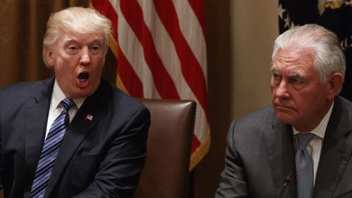 Donald Trump and Secretary of State Rex Tillerson. (AAP)