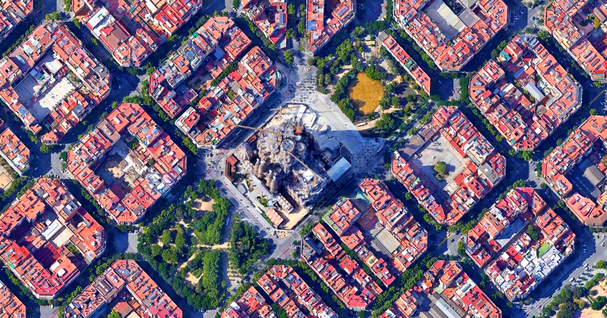 Can you guess the famous landmark from a satellite image from above?