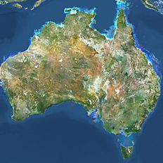Satellite image of Australia (Getty)