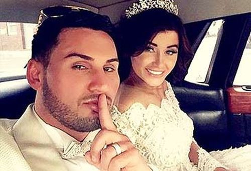 Salim Mehajer and Aysha Learmonth on their wedding day. Picture: Supplied