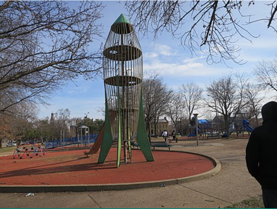 Rocket ship vintage playground equipment