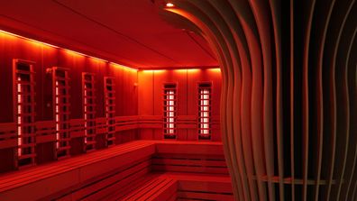 A sauna room at the Thermae spa in Bath