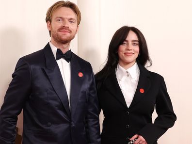 HOLLYWOOD, CALIFORNIA - MARCH 10: Billie Eilish and Finneas O'Connell attend the 96th Annual Academy Awards on March 10, 2024 in Hollywood, California. (Photo by JC Olivera/Getty Images)