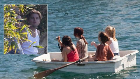 Leonardo DiCaprio stalked by Aussies in a rowing boat