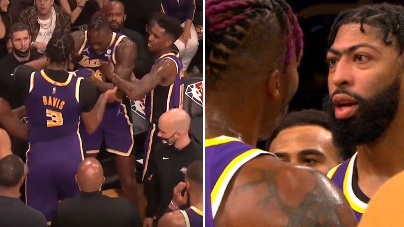Lakers' horror start to the season continues as star duo scuffle on the bench