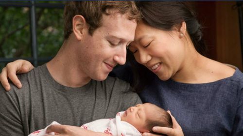 Mark Zuckerberg announces arrival of baby daughter and plan to donate 99 percent of Facebook fortune
