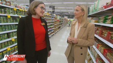 Coles' new Chief Executive Officer Leah Weckert spoke to A Current Affair reporter Alexis Daish.