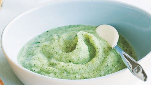 Fish potato and spinach puree