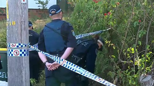 Police have locked down the park in Lurnea after the attack. 