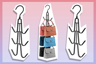 Handbag Hangers, Purse Handbag Holder 2 Pack Metal Space Saving Hangers  Closet Organization Bags Storage For Purses Handbags Backpacks Tank Tops  Belts