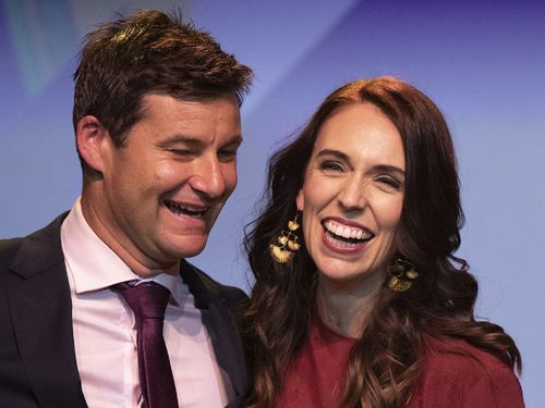 Jacinda Ardern speech 2020 with Clarke Gayford