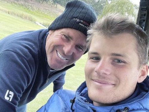 Shane Warne and son Jackson