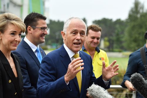 The Prime Minister speaking at a press conference in 