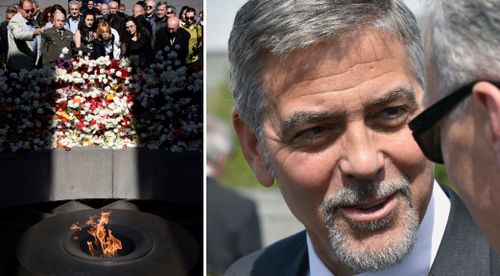 George Clooney among attendees of Armenian genocide commemorations in Yerevan