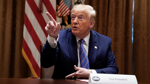 President Donald Trump speaks during a roundtable about Americas seniors, in the Cabinet Room of the White House, Monday, June 15, 2020, in Washington. (AP Photo/Evan Vucci)