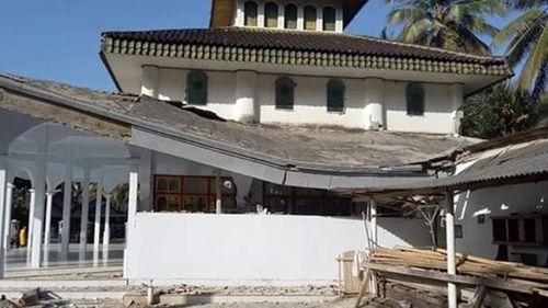 The earthquake caused the roof of this school to collapse.