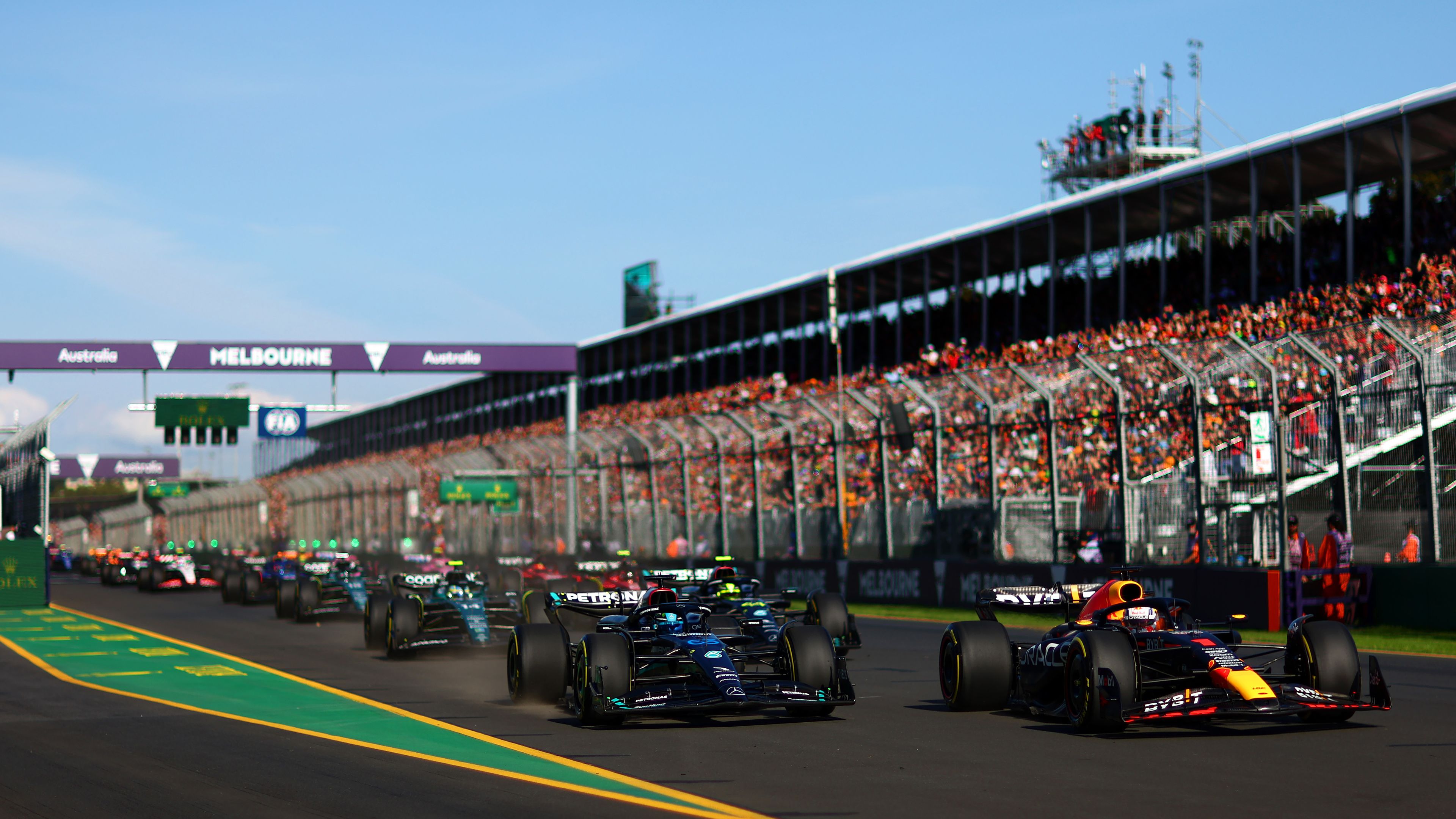 The start of the 2023 Australian F1 Grand Prix. 