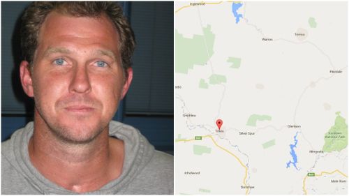 Police are scouring the Texas area for Jamie Hardgraves. (QLD Police and Google Maps)