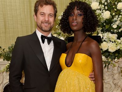 Joshua Jackson and Jodie Turner-Smith attend the British Vogue and Tiffany & Co. Fashion and Film Party at Annabel's on February 2, 2020 in London, England. 