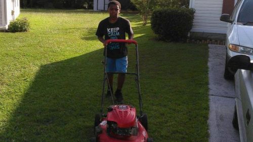 US boy receives donations as he mows lawns to help pay for his school supplies 