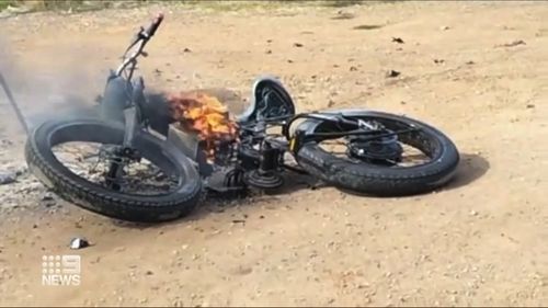 A man from South Australia suffered burns after his homemade e-Bike exploded while he was riding it.