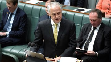 Prime Minister Malcolm Turnbull in parliament today. (AAP)