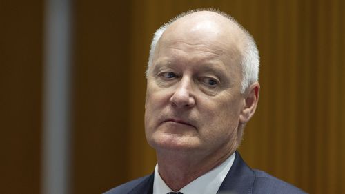 Richard Goyder, président de Qantas, lors d'une audition au Sénat