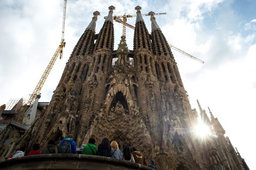 General view of 'La Sagrada Familia' in Barcelona, Spain