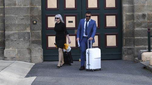 Mehajer was met by his lawyer Zali Burrows.