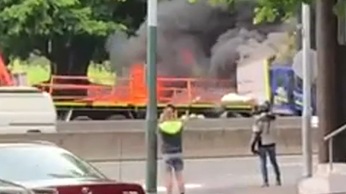 Truck fire Moorepark Sydney