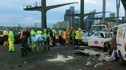 Sleepy driver blamed for five-car pile up on Sydney Harbour Bridge