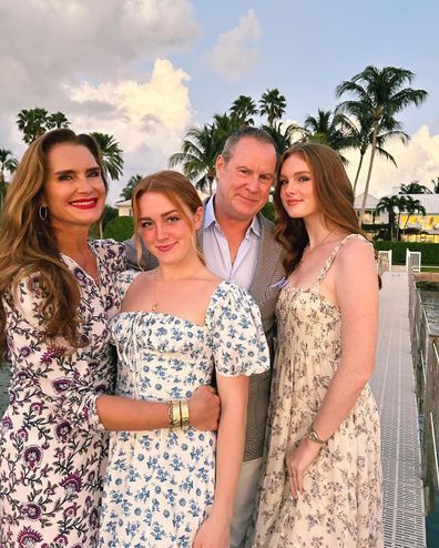 Brooke Shields and her family