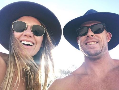 Girlfriend Breeana Randall praised the three-time world surfing great today in one of the first photos posted online of the pair. (Instagram)