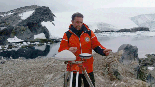 Spanish Commander Javier Montojo Salazar at an unspecified location in Antarctica. (Spanish Defence Ministry)