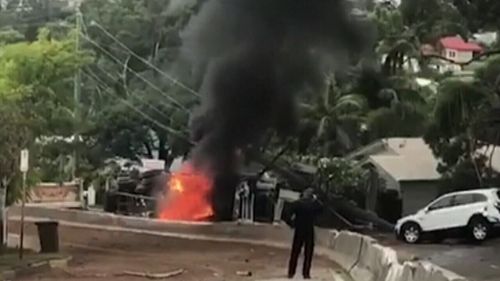 News NSW Thirroul Bulli Pass truck crash fire