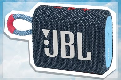 9PR: JBL GO 3 Portable Waterproof Speaker, Blue