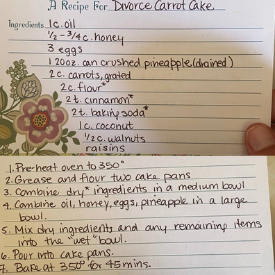 Divorce Carrot Cake recipe