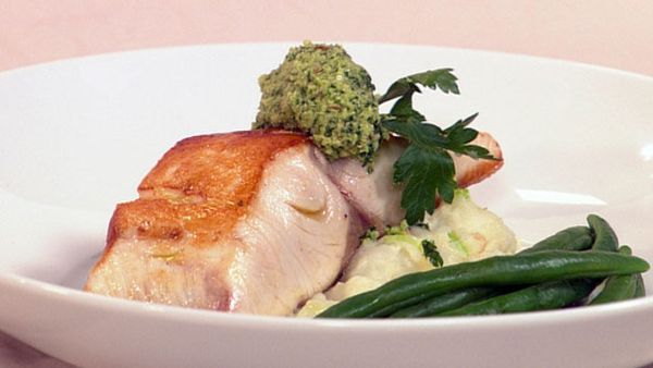 Kingfish with fennel pesto