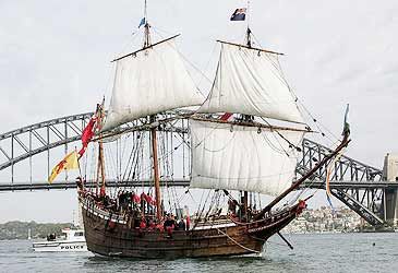 Which ship did Willem Janszoon command on the first European visit to Australia?