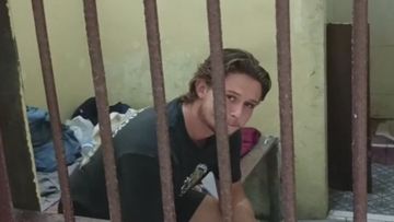 Images have emerged of the cell where the Queensland man being held in Indonesia accused of a  violent, drunken rampage is being held.Bohdi Risby-Jones, 23, from Noosa is in a three metre by three metre cell on a small island off the coast of Sumatra.