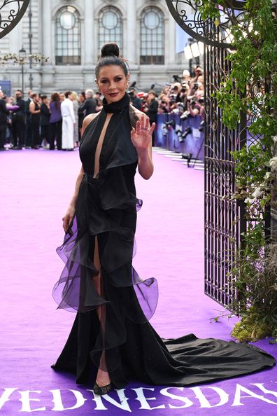 London, England - July 30: Catherine Zeta Jones attend "Wednesday" The second season, the first part is the first offer in Central Hall, Westminster on July 30, 2025 in London, England. (Image of Tristan Notings/Getty Images)