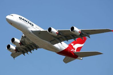 Qantas A380 in flight.