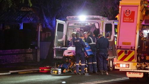 The man has suffered burns to up to 50 percent of his body and is in a critical condition. Picture: 9NEWS