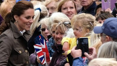 Kate met with royal fans in Cumbria in the English countryside.