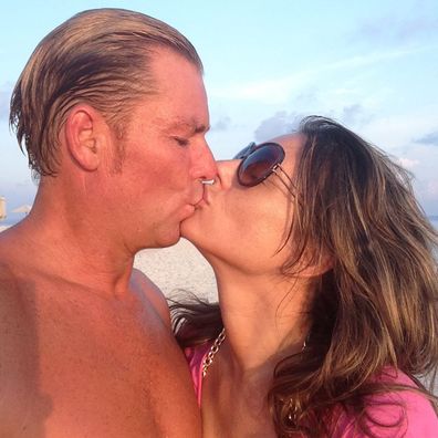 Shane Warne and Elizabeth Hurley