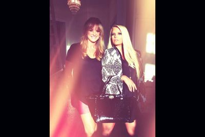 With Stephanie Terblanche.<br/><br/>(Image: Twitter/Jessica Simpson)