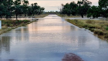 Oondooroo Creek near Winton in outback Queensland has flooded. 