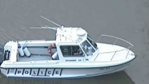 Water police are scouring the river after receiving a tip-off from a member of the public. (9NEWS)