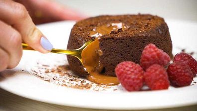 Chocolate lava cake with it's molten chocolate core was a hugely popular dessert