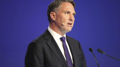 Australian Deputy Prime Minister and Defense Minister Richard Marles speaks in a plenary session at the 19th International Institute for Strategic Studies (IISS) Shangri-la Dialogue, Asia's premier defense forum, in Singapore.